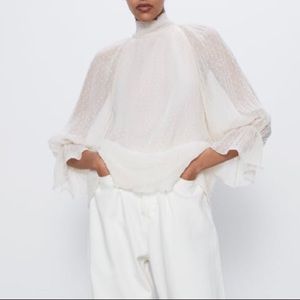 ZARA blouse with cute bow tie